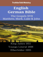 English German Bible - The Gospels XVII - Matthew, Mark, Luke & John: King James 1611 - Youngs Literal 1898 - Elberfelder 1905