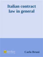 Italian Contract Law in General