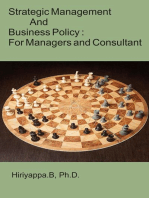 Strategic Management and Business Policy : For Managers and Consultant