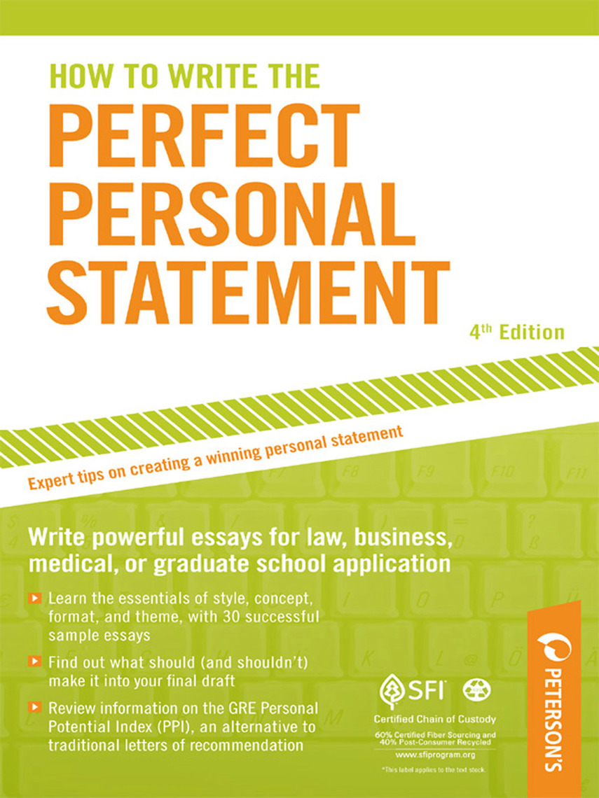 writing a personal statement book