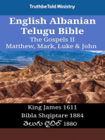 English Albanian Telugu Bible - The Gospels II - Matthew, Mark, Luke & John: King James 1611 - Bibla Shqiptare 1884 - తెలుగు బైబిల్ 1880