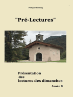 Pré-lectures B: Présentation des lectures des dimanches