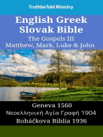 English Greek Slovak Bible - The Gospels III - Matthew, Mark, Luke & John