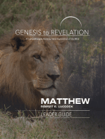 Genesis to Revelation: Matthew Leader Guide: A Comprehensive Verse-by-Verse Exploration of the Bible