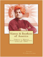 Sisters & Brothers of America: Swami Vivekananda’s Speech  at World’s Parliament of Religions, Chicago, 1893