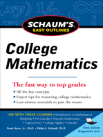 Schaum's Easy Outline of College Mathematics, Revised Edition
