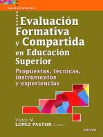 Evaluación formativa y compartida en Educación Superior