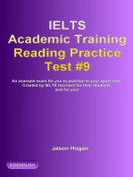 IELTS Academic Training Reading Practice Test #9. An Example Exam for You to Practise in Your Spare Time