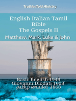 English Italian Tamil Bible - The Gospels II - Matthew, Mark, Luke & John: Basic English 1949 - Giovanni Diodati 1603 - தமிழ் பைபிள் 1868
