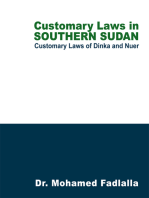 Customary Laws in Southern Sudan: Customary Laws of Dinka and Nuer