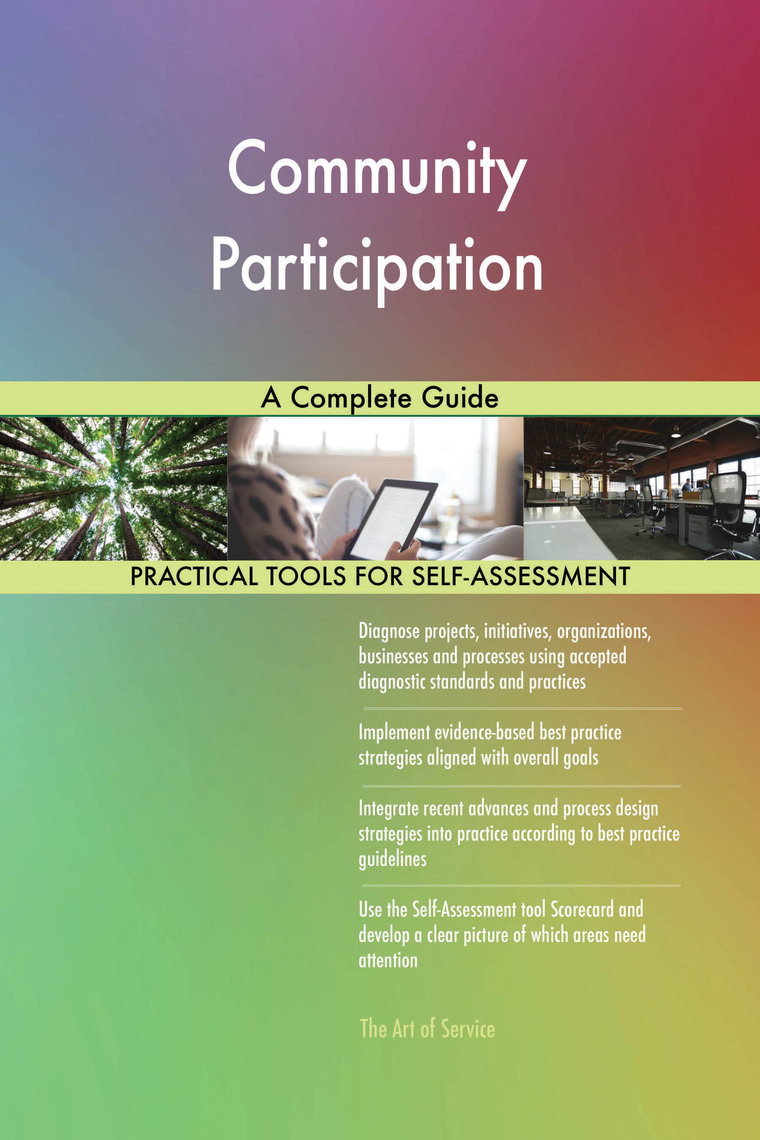 Community Participation A Complete Guide by Gerardus Blokdyk (Ebook ...