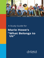 A Study Guide for Marie Howe's "What Belongs to Us"