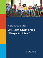 A Study Guide for William Stafford's "Ways to Live"