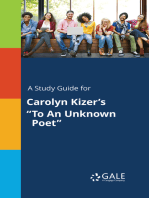 A Study Guide for Carolyn Kizer's "To An Unknown Poet"