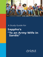 A Study Guide for Sappho's "To an Army Wife in Sardis"