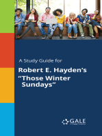 A Study Guide for Robert E. Hayden's "Those Winter Sundays"