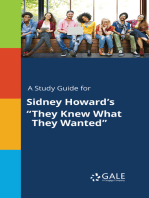 A Study Guide for Sidney Howard's "They Knew What They Wanted"