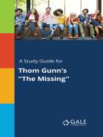 A Study Guide for Thom Gunn's "The Missing"
