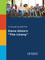 A Study Guide for Dana Gioia's "The Litany"