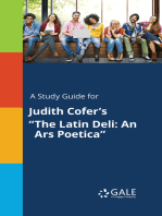 A Study Guide for Judith Cofer's "The Latin Deli: An Ars Poetica"