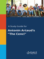 A Study Guide for Antonin Artaud's "The Cenci"