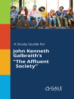 A Study Guide for John Kenneth Galbraith's "The Affluent Society"