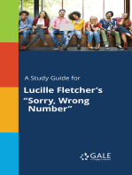 A Study Guide for Lucille Fletcher's "Sorry, Wrong Number"