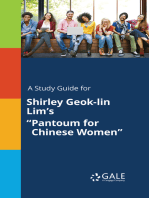 A Study Guide for Shirley Geok-lin Lim's "Pantoum for Chinese Women"