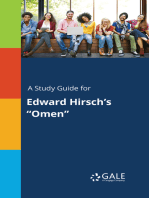 A Study Guide for Edward Hirsch's "Omen"