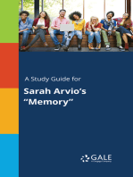 A Study Guide for Sarah Arvio's "Memory"