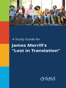 Read A Study Guide For James Merrill S Lost In Translation Online By Gale And Cengage Books
