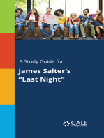 A Study Guide for James Salter's "Last Night"