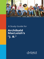 A Study Guide for Archibald MacLeish's "J. B."