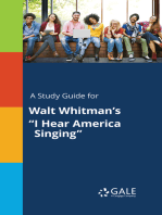 A Study Guide for Walt Whitman's "I Hear America Singing"