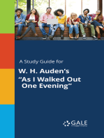 A Study Guide for W. H. Auden's "As I Walked Out One Evening"