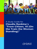 A Study Guide for Claudia Rankine's "From Citizen, VI [On the Train the Woman Standing]"