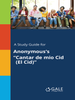 A Study Guide for Anonymous's "Cantar de mio Cid (El Cid)"