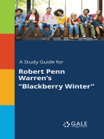 A Study Guide for Robert Penn Warren's "Blackberry Winter"