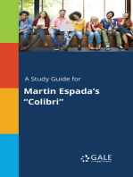 A Study Guide for Martin Espada's "Colibri"