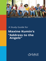 A Study Guide for Maxine Kumin's "Address to the Angels"