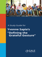 A Study Guide for Yvonne Sapia's "Defining the Grateful Gesture"