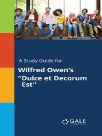 A Study Guide for Wilfred Owen's "Dulce et Decorum Est"