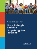 A Study Guide for Nora Raleigh Baskin's "Anything But Typical"
