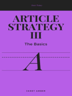 Article Strategy III: The Basics