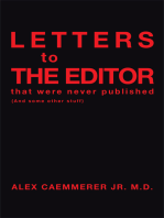 Letters to the Editor That Were Never Published