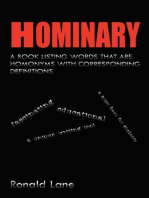 Hominary: A Book Listing Words That Are Homonyms with Corresponding Definitions