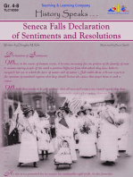 Seneca Falls Declaration of Sentiments and Resolutions: History Speaks . . .