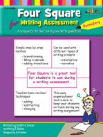 Four Square for Writing Assessment - Secondary: A Companion to the Four Square Writing Method