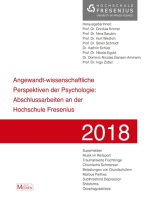 Angewandt-wissenschaftliche Perspektiven der Psychologie: Abschlussarbeiten an der Hochschule Fresenius 2018