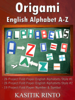 Origami English Alphabets A-Z